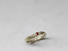 Load image into Gallery viewer, 9ct Gold Twig Ring with Zircon - One of a Kind Alternative Engagement Ring&quot;