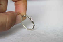 Load image into Gallery viewer, Sterling silver dot ring with zirconia stone