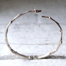 Load image into Gallery viewer, Sterling silver twig bracelet, Nature inspired bracelet, Branch bangle