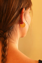 Load image into Gallery viewer, Gold plated geometric earrings, Small hoop earrings , Minimal jewelry
