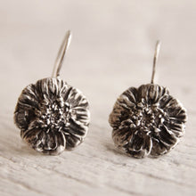 Load image into Gallery viewer, Sterling silver flower earrings, Botanical earrings, Real flower earrings, Gift for her