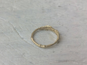 14k solid gold  leaf ring, Nature engagement ring, Gold nature jewelry, Minimal gold ring