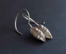 Load image into Gallery viewer, Cardamom sterling silver earrings, Nature inspired earrings, Dangle earrings , Gift for cooks
