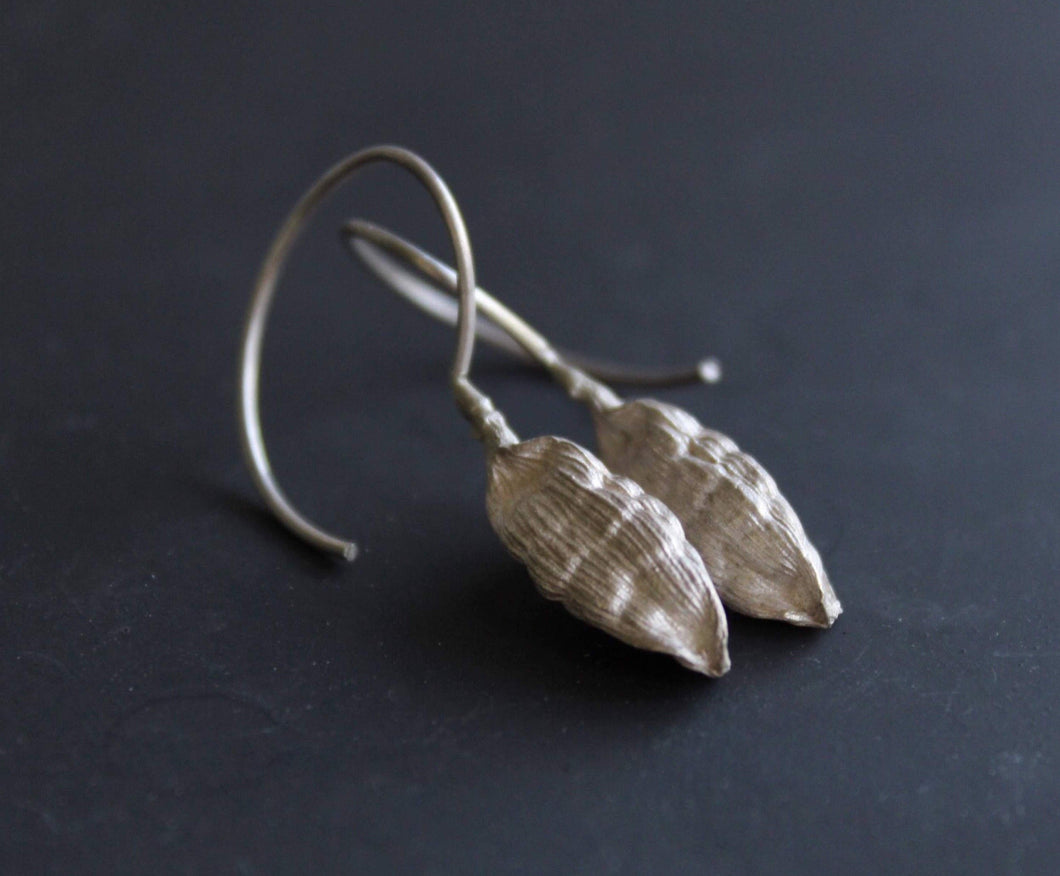 Cardamom sterling silver earrings, Nature inspired earrings, Dangle earrings , Gift for cooks
