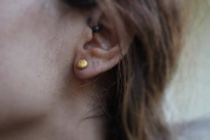 14k solid gold sea urchins earrings, Boho earrings, Ocean inspired jewelry,