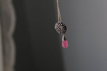 Load image into Gallery viewer, Teardrop pink jade necklace ,Gemstone necklace, Crystal necklace, Valentines gift