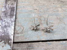 Load image into Gallery viewer, Bee dangle Earrings, Sterling silver bee earrings , Insect earrings ,Birthday gift