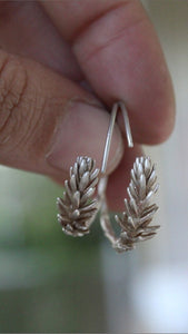 Succulent hoop earrings , Cactus earrings , Silver Succulent jewellery , Nature lover gift