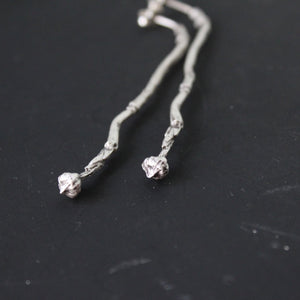 Long Branch Earrings, Sterling silver twig earring, Branch Jewelry, Gift for Woman