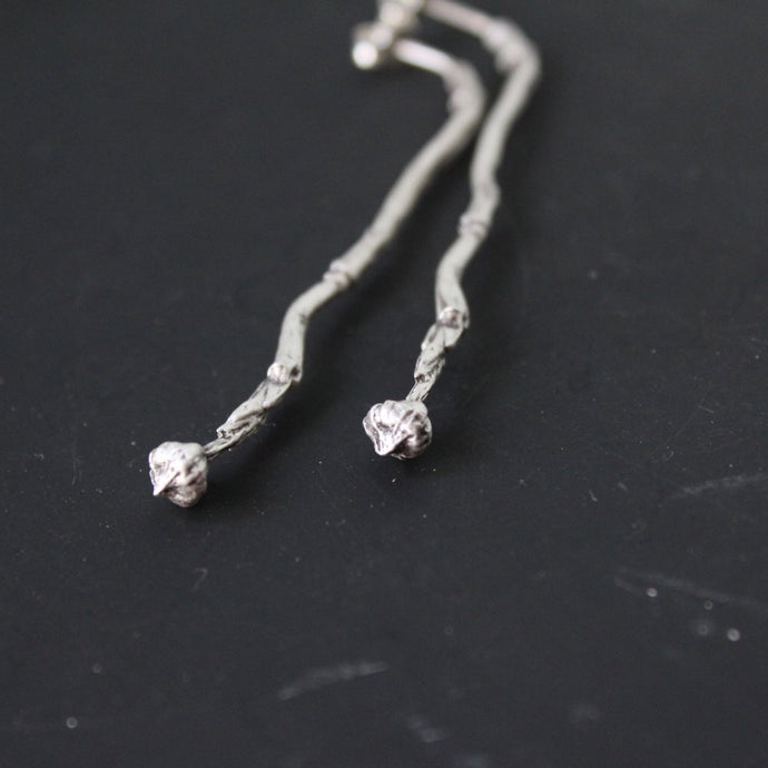 Long Branch Earrings, Sterling silver twig earring, Branch Jewelry, Gift for Woman