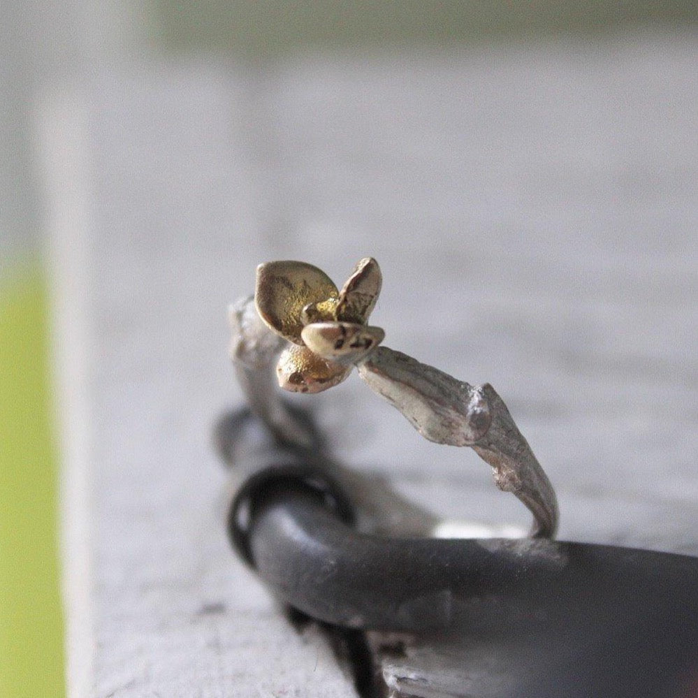 Gold succulent ring ,Silver branch ring  , Engagement ring , Succulent jewelry, Gift for her