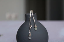 Load image into Gallery viewer, Gemstone Twig Earrings, Aquamarine Birthstone Jewelry, Bridal Twig Earrings, Gift for her