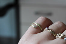 Load image into Gallery viewer, 14k Gold twig ring, Gold Branch Ring , Double Branch Ring , Elvish Ring , Luxury Gifts