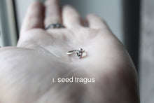 Load image into Gallery viewer, Tragus jewelry, Sterling silver tragus, Tragus hoop, Helix earring, Cartilage earrings