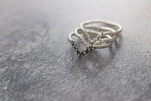 Load image into Gallery viewer, Sterling silver chevron ring, Minimal V ring , Stackable ring, Dainty curved ring