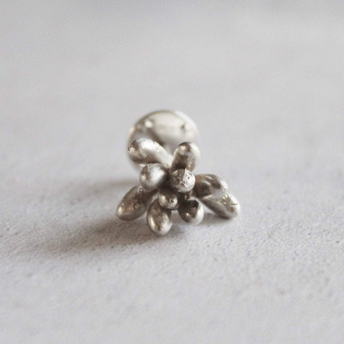 Sterling silver succulent pin, Silver succulent brooch pin, Gift for her, Botanical jewelry