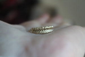 14Κ solid gold Lavender leaf ring, Alternative engagement ring, Gold nature ring, Gift for her