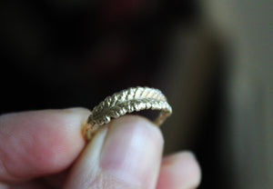 14Κ solid gold Lavender leaf ring, Alternative engagement ring, Gold nature ring, Gift for her