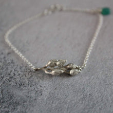 Load image into Gallery viewer, Silver organic bracelet , Seed bracelet , Delicate chain bracelet , Friendship gift