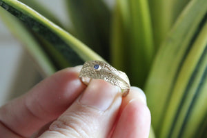 14k solid gold topaz leaf ring , Alternative engagement ring,  Leaf Wedding ring ,Gift for girlfriend