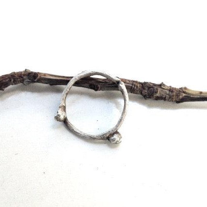 Sterling silver branch  ring,Nature inspired ring,Simple twig ring,Elvish ring