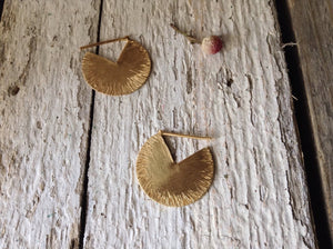 Gold plated geometric earrings, Small hoop earrings , Minimal jewelry