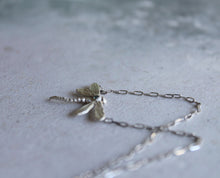 Load image into Gallery viewer, Dragonfly necklace with green tourmaline