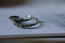Load image into Gallery viewer, Sterling silver dot hoops , Granulation earrings, organic jewellery