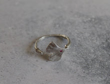 Load image into Gallery viewer, Ginkgo leaf ring with zircon, Promise ring