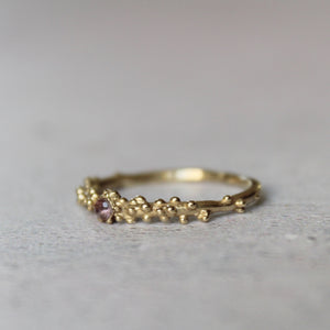 14k gold ring with zirconia