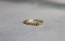Load image into Gallery viewer, 14k solid gold dot ring with pink zirconia