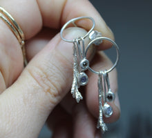 Load image into Gallery viewer, Long drop earrings ,Dangle gemstone earrings