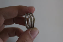 Load image into Gallery viewer, Organic sterling silver hoop earrings , Everyday hoop earrings