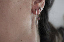 Load image into Gallery viewer, Sterling silver organic hoop earrings, Minimalist jewelry