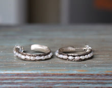 Load image into Gallery viewer, Sterling silver and pearl hoop earrings, Unique hoop earrings for her
