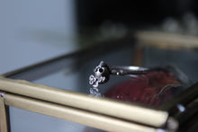 Load image into Gallery viewer, Sterling silver sugar skull ring, Gothic ring, Tiny skull ring