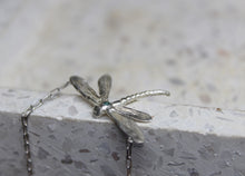 Load image into Gallery viewer, Dragonfly necklace with green tourmaline
