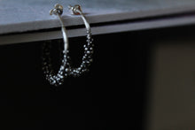 Load image into Gallery viewer, Sterling silver dot hoops , Granulation earrings, organic jewellery