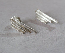 Load image into Gallery viewer, Mismatched sterling silver stud earrings, Minimal everyday earrings